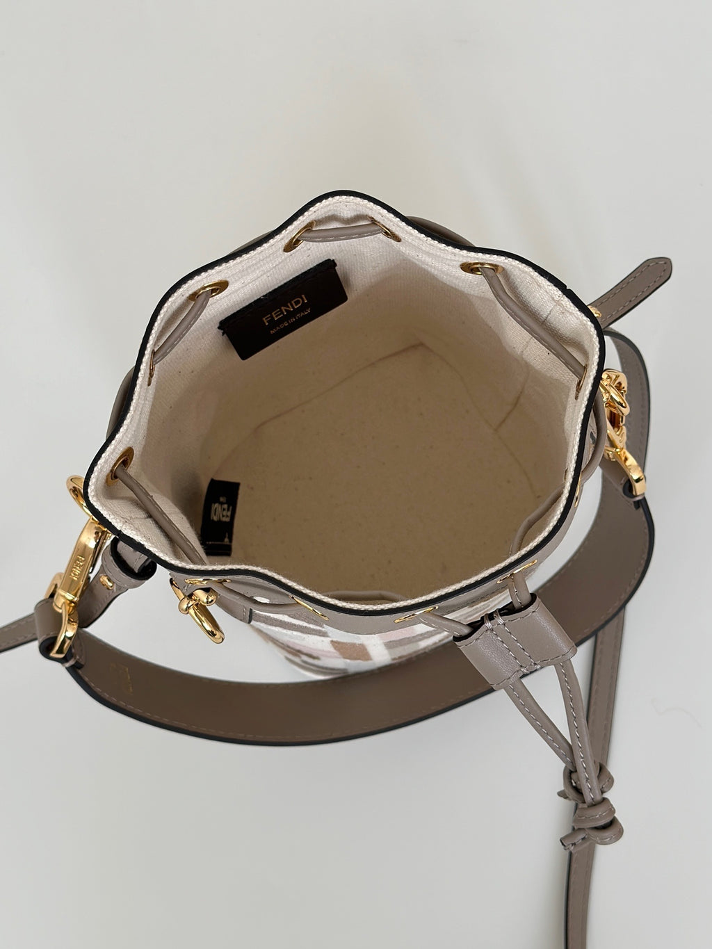 FENDI Mini Denim Bucket Bag