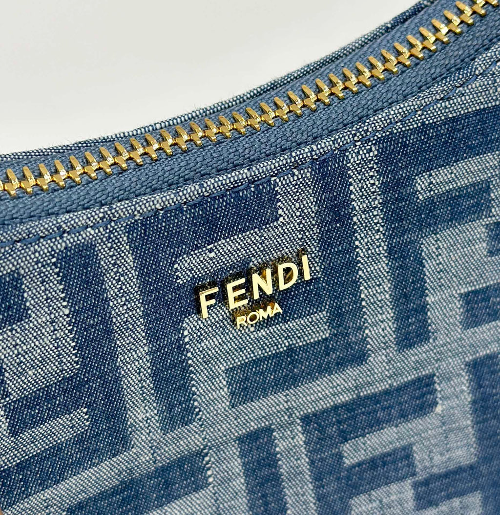 FENDI Mini Underarm Denim Bag