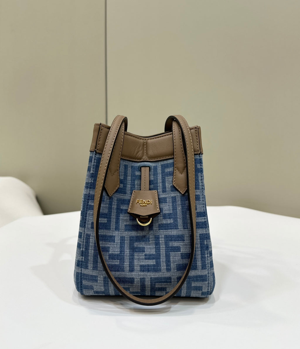 FENDI Origami FF Denim Foldable Bag