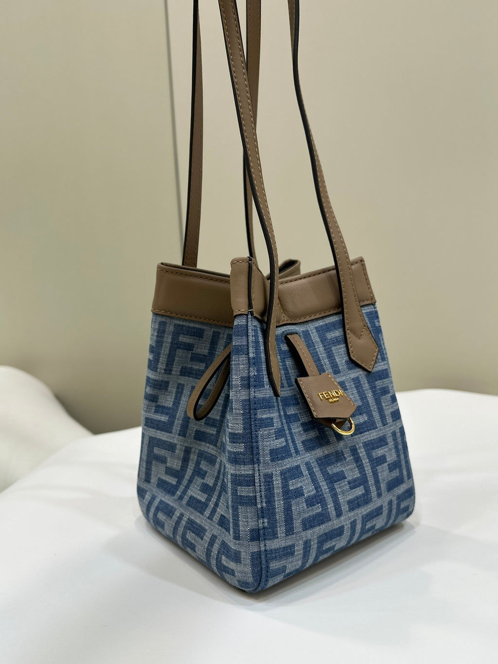 FENDI Origami FF Denim Foldable Bag