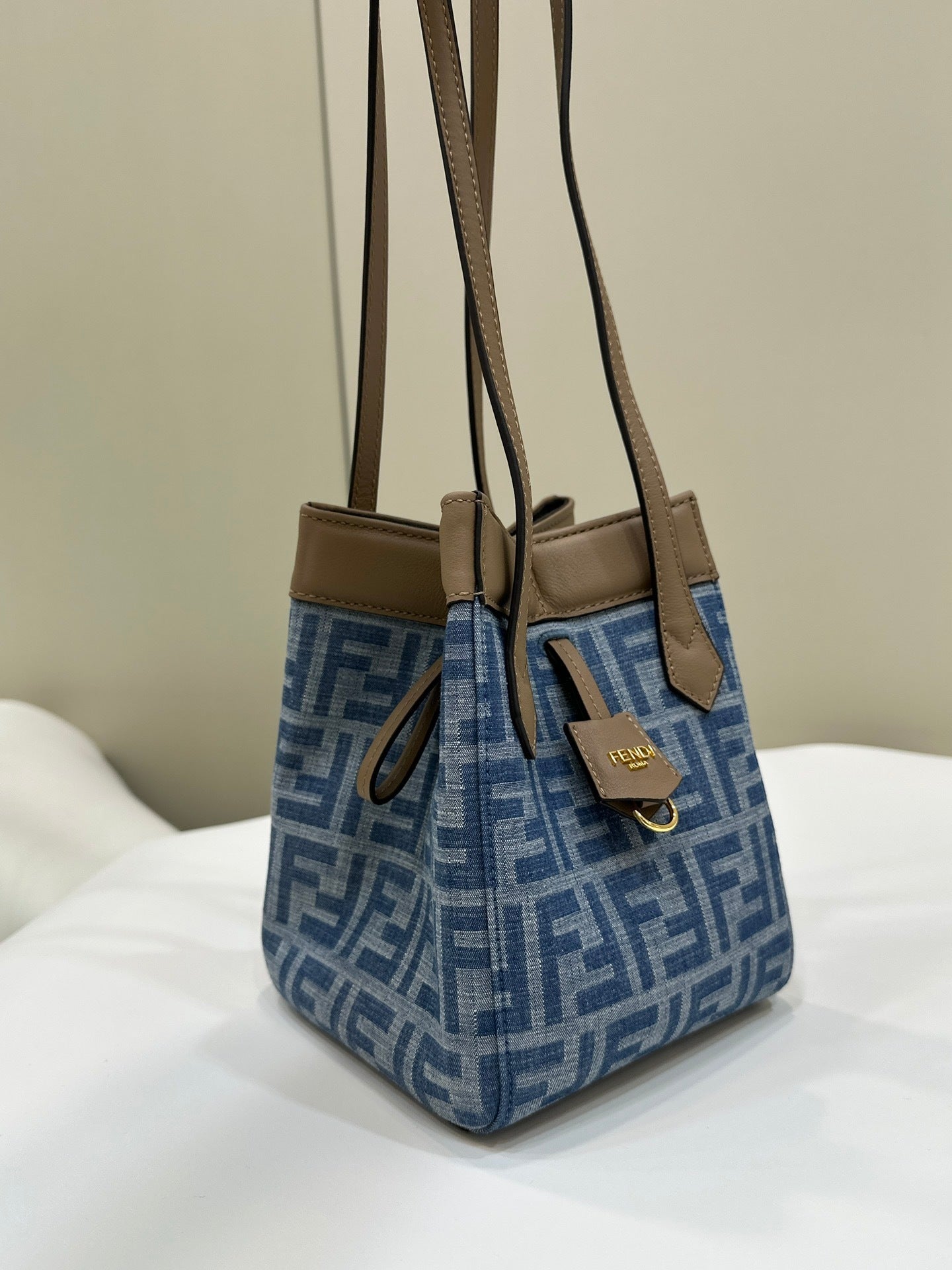 FENDI Origami FF Denim Foldable Bag