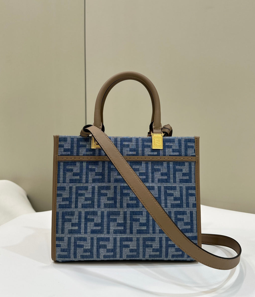 FENDI Denim FF Tote Bag