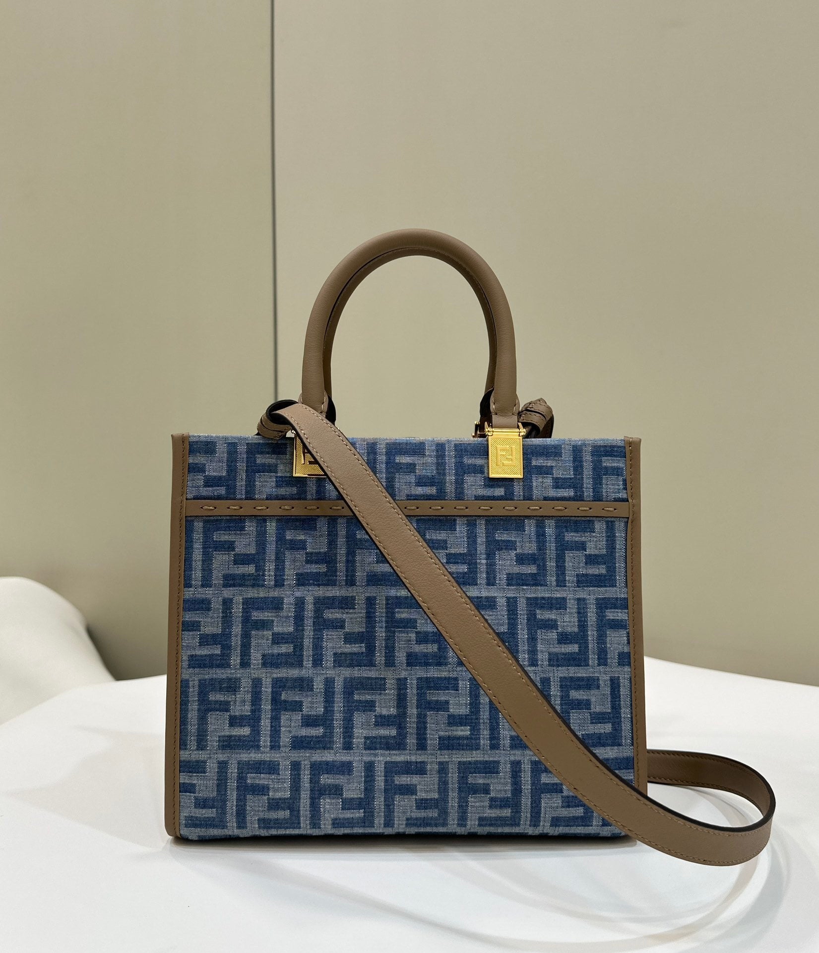 FENDI Denim FF Tote Bag