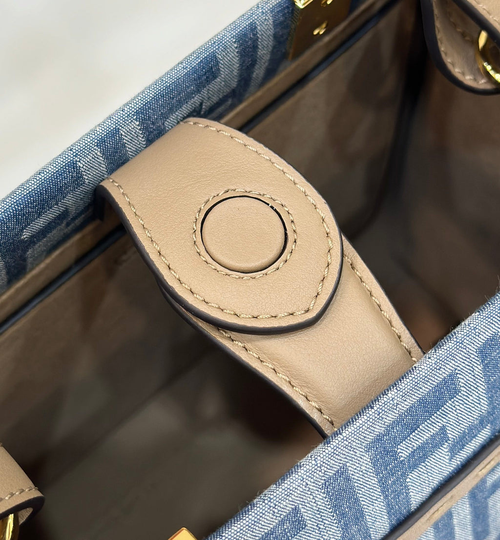 FENDI Denim FF Tote Bag
