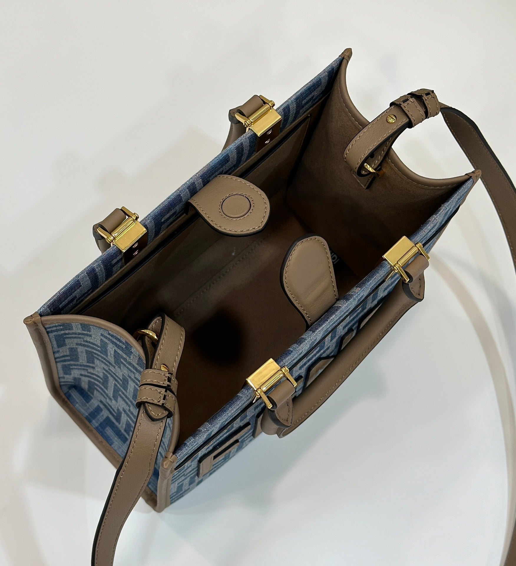 FENDI Denim FF Tote Bag