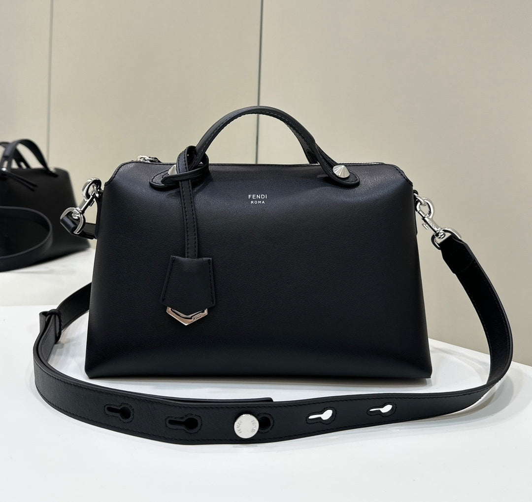 FENDI Boston Leather Handbag with Dégradé Detail