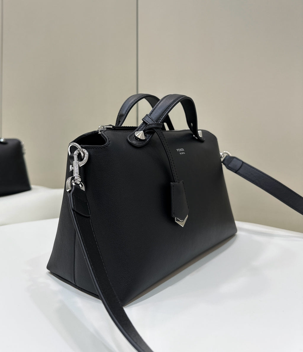 FENDI Boston Leather Handbag with Dégradé Detail