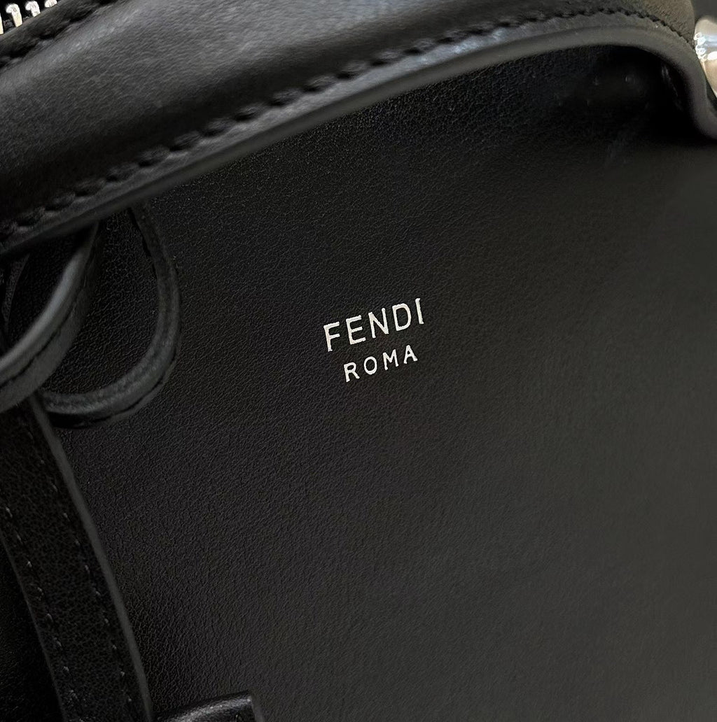 FENDI Boston Leather Handbag with Dégradé Detail