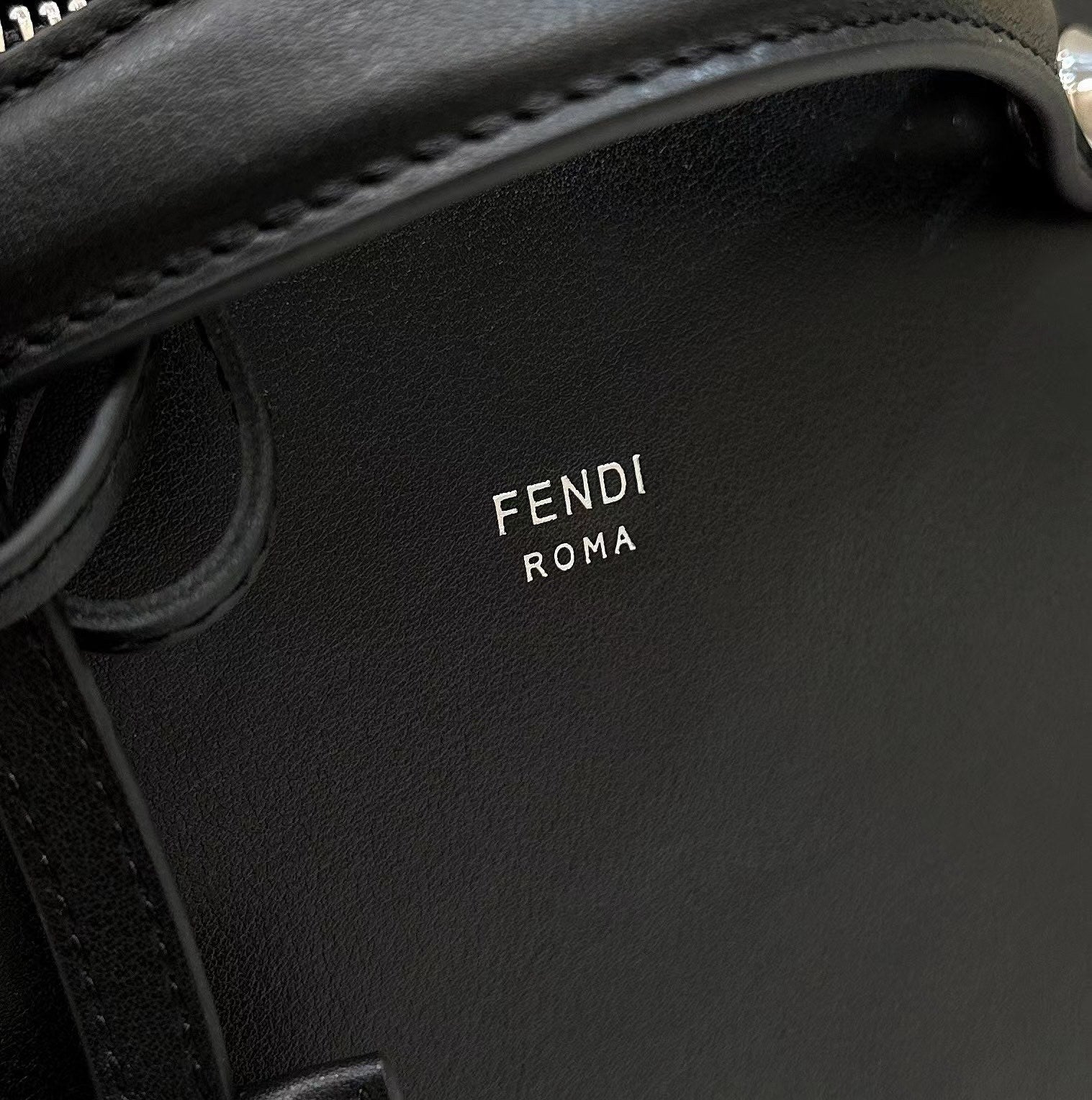 FENDI Boston Leather Handbag with Dégradé Detail