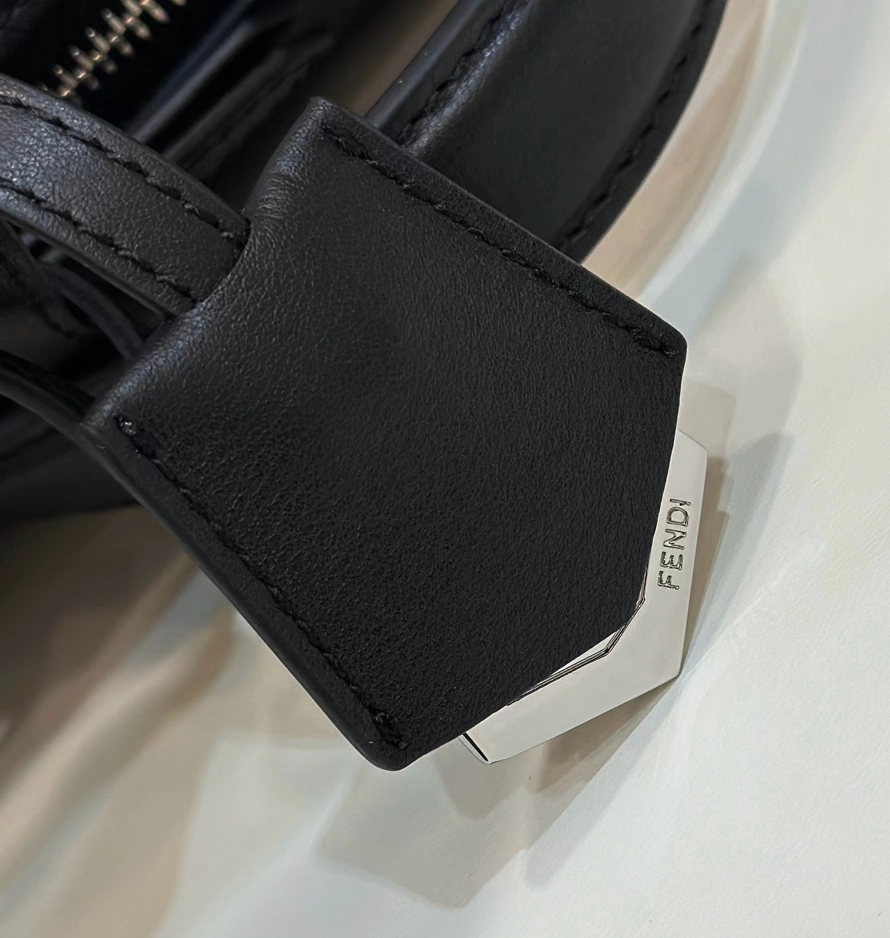 FENDI Boston Leather Handbag with Dégradé Detail