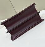 FENDI Woven Leather Handbag