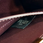 FENDI Woven Leather Handbag