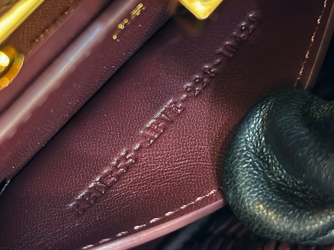 FENDI Woven Leather Handbag