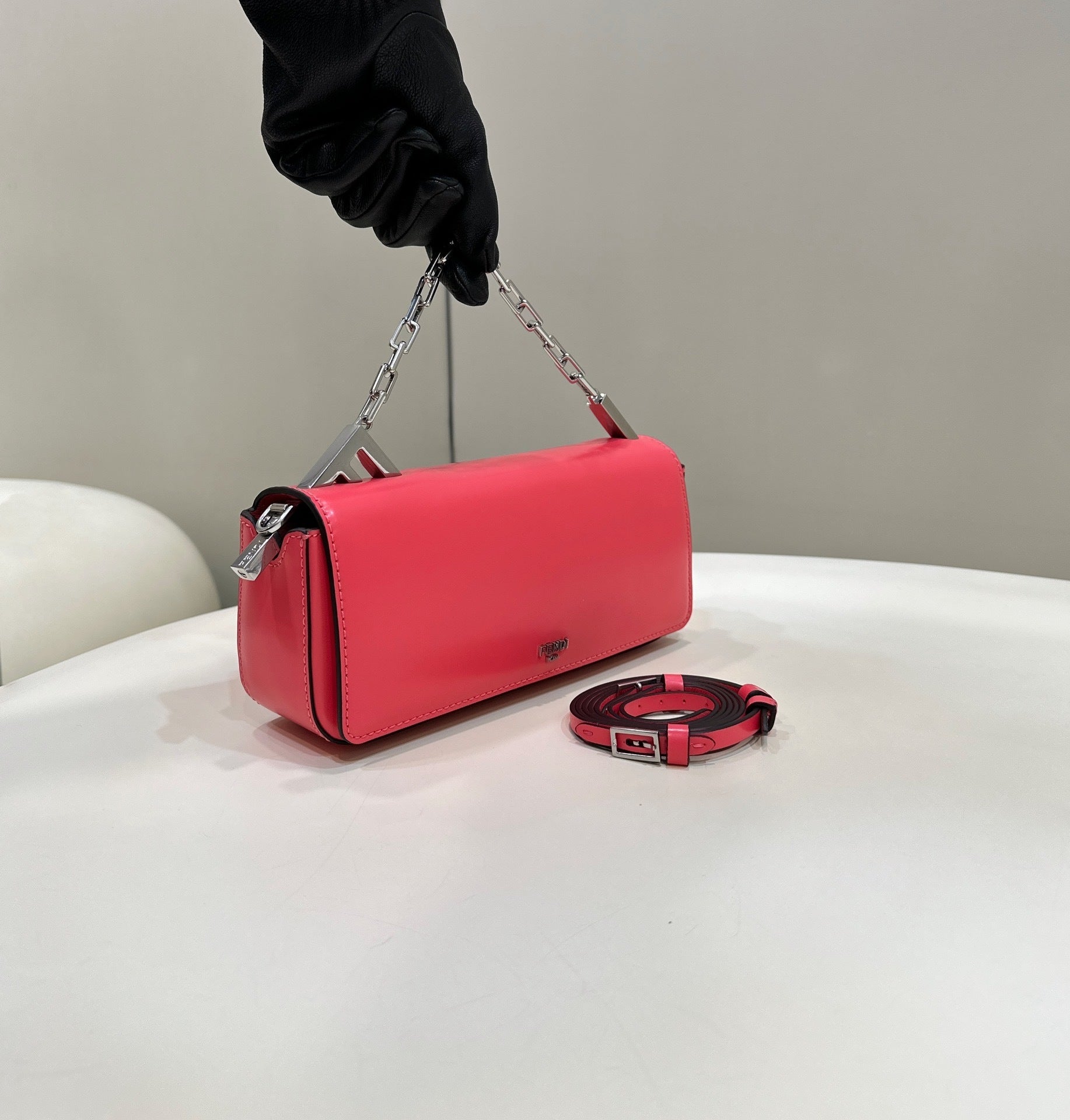 FENDI First Sight Leather Handbag