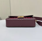 FENDI Baguette Woven Leather Handbag