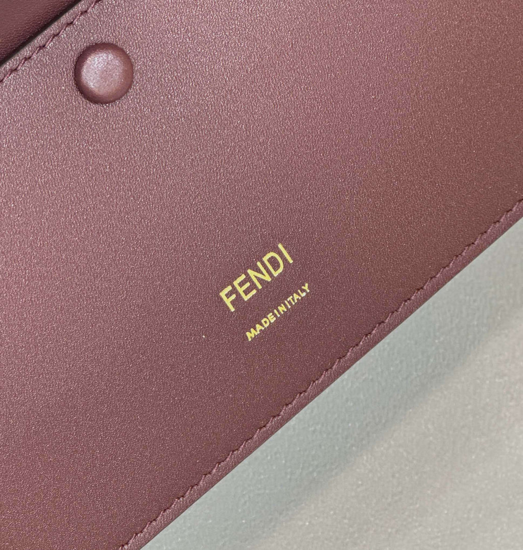 FENDI Baguette Woven Leather Handbag