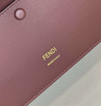 FENDI Baguette Woven Leather Handbag