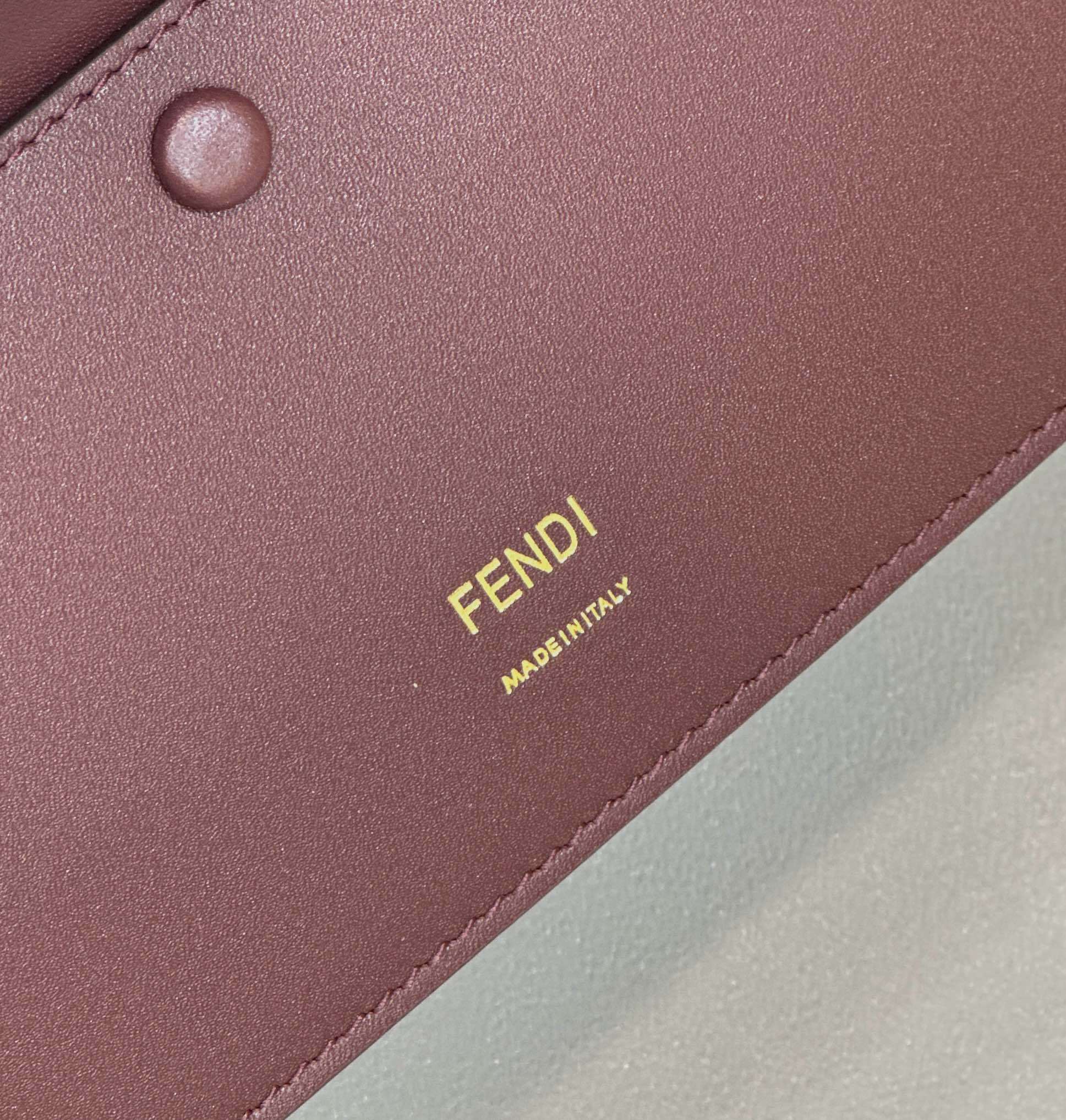 FENDI Baguette Woven Leather Handbag