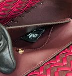 FENDI Baguette Woven Leather Handbag