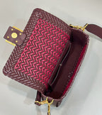 FENDI Baguette Woven Leather Handbag