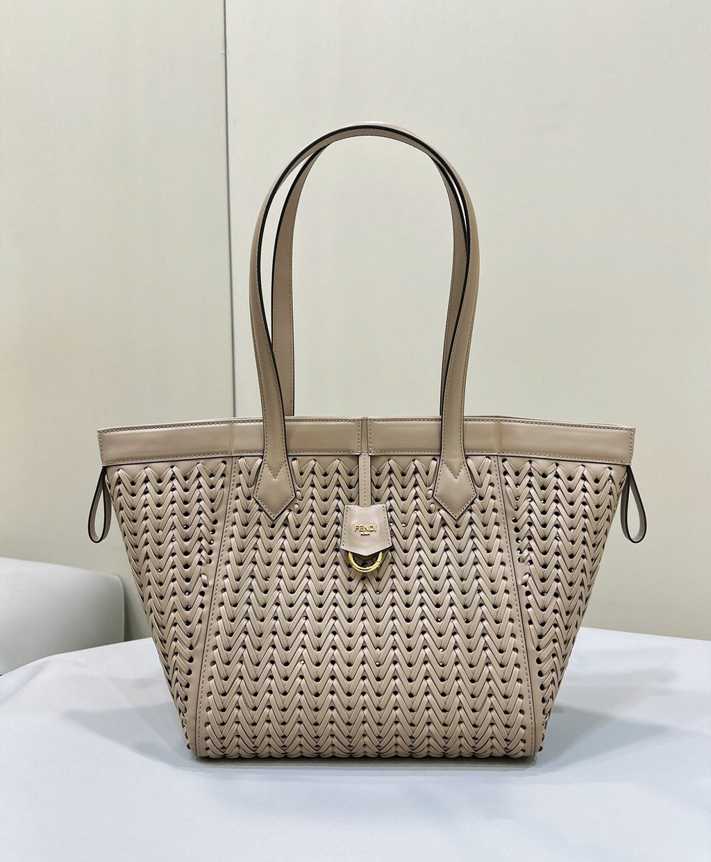 FENDI Origami Woven Leather Foldable Bag