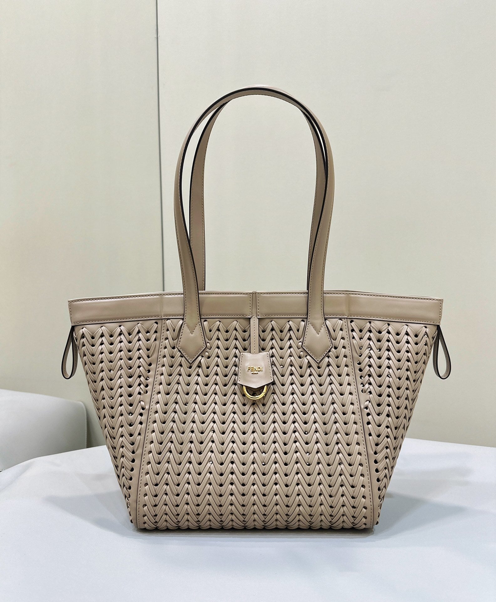 FENDI Origami Woven Leather Foldable Bag