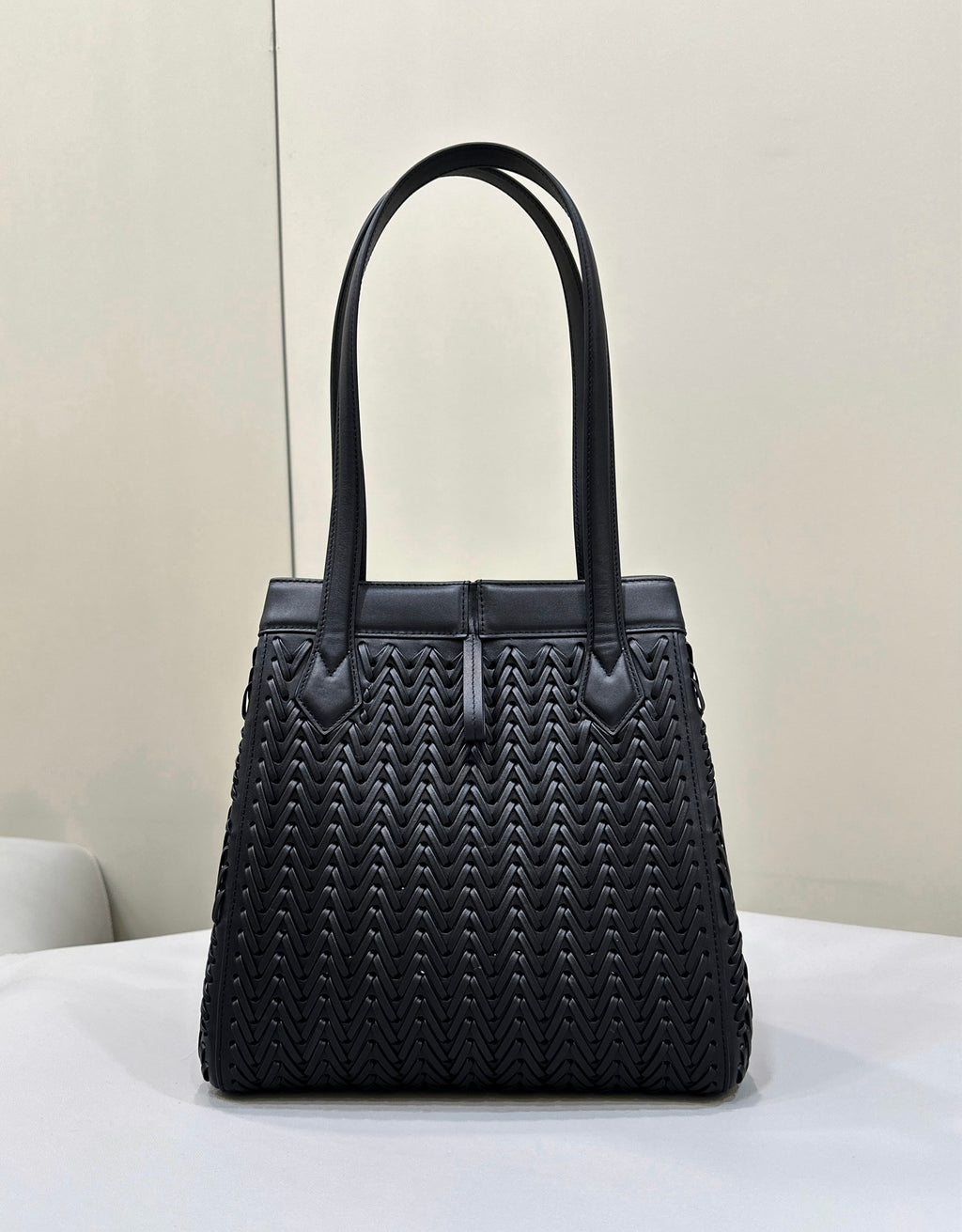 FENDI Origami Woven Leather Foldable Bag