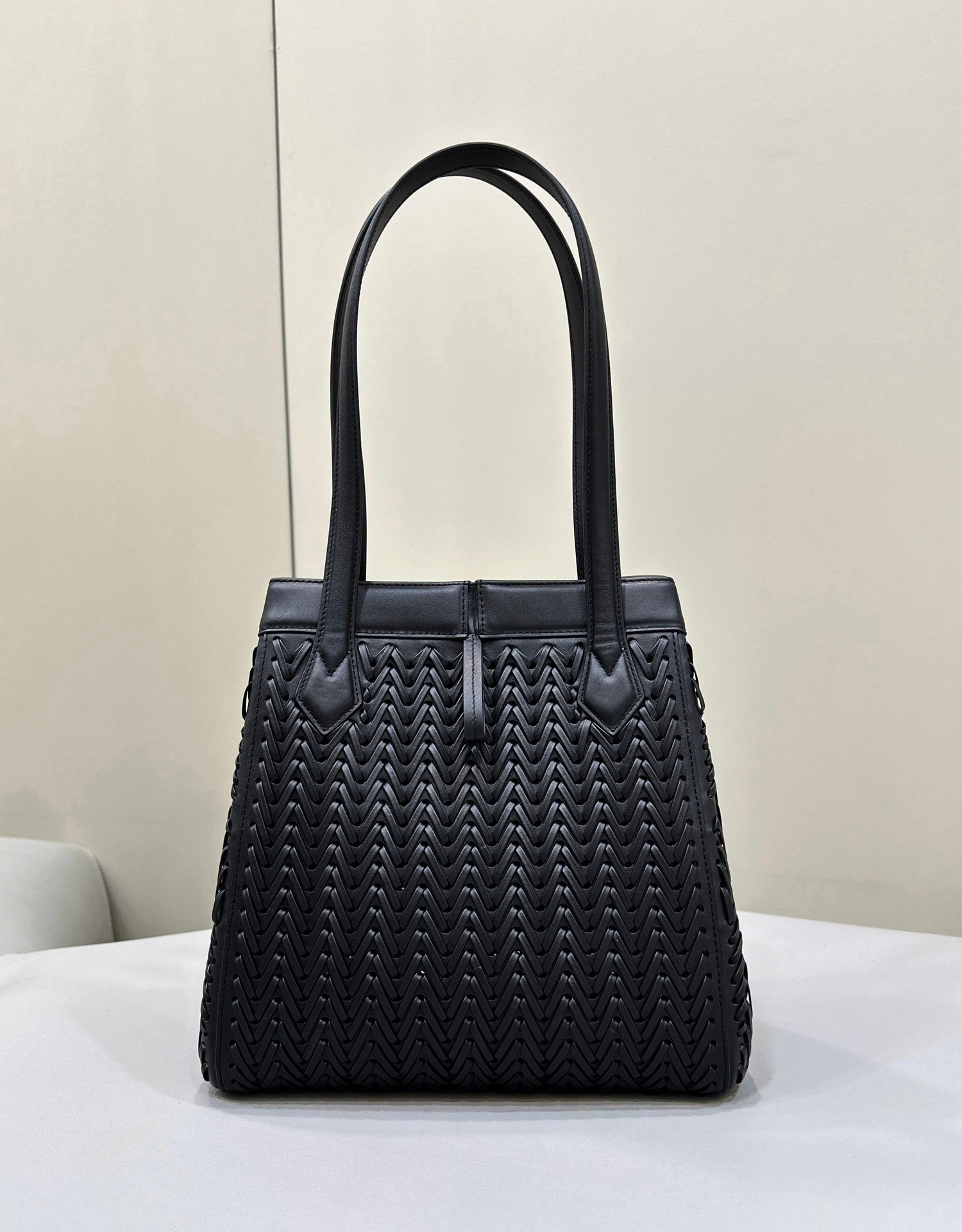 FENDI Origami Woven Leather Foldable Bag