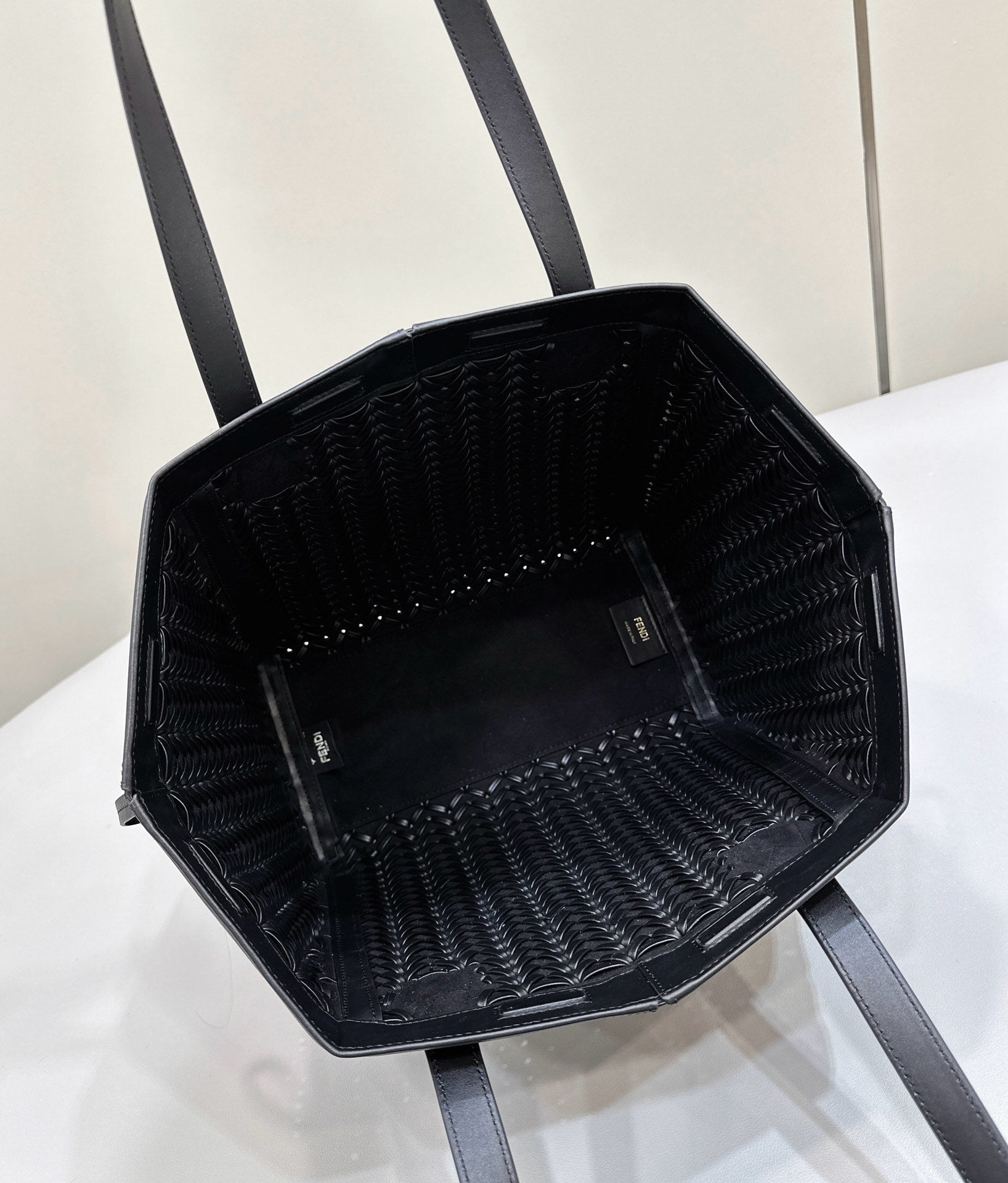 FENDI Origami Woven Leather Foldable Bag
