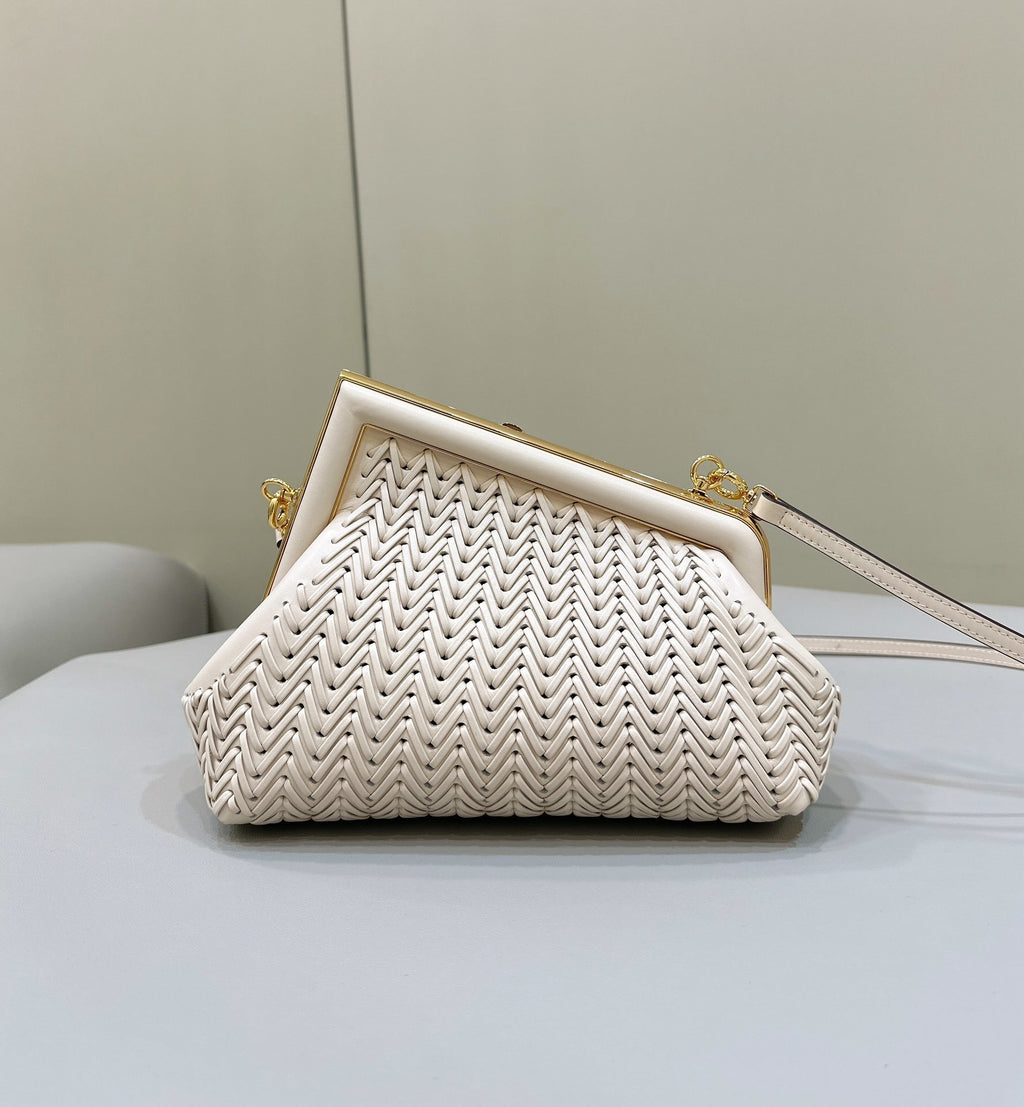FENDI First Series Woven Leather Handbag