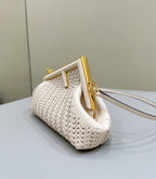 FENDI First Series Woven Leather Handbag