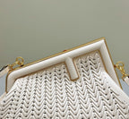FENDI First Series Woven Leather Handbag