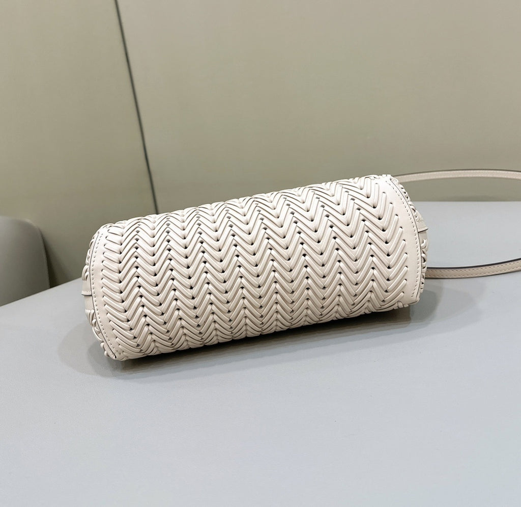 FENDI First Series Woven Leather Handbag