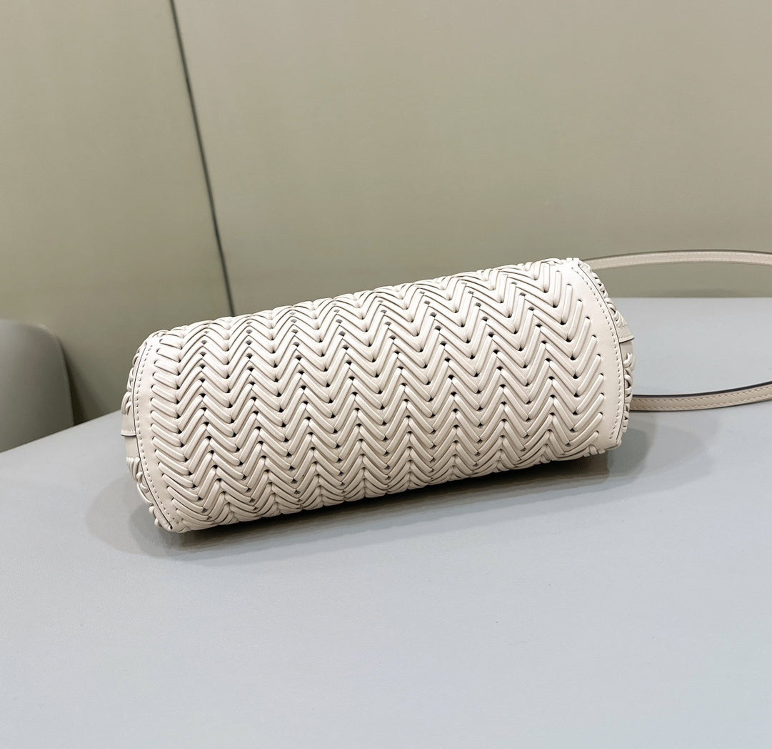 FENDI First Series Woven Leather Handbag