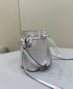 FENDI Mon Tresor Crystal-Embellished Bucket Bag