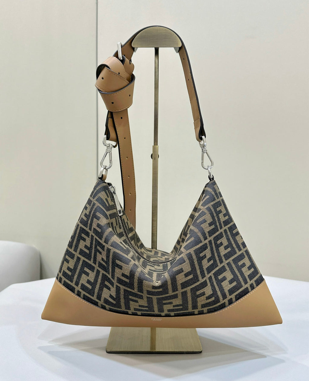 FENDI Slim FF Jacquard Messenger Bag