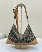 FENDI Slim FF Jacquard Messenger Bag