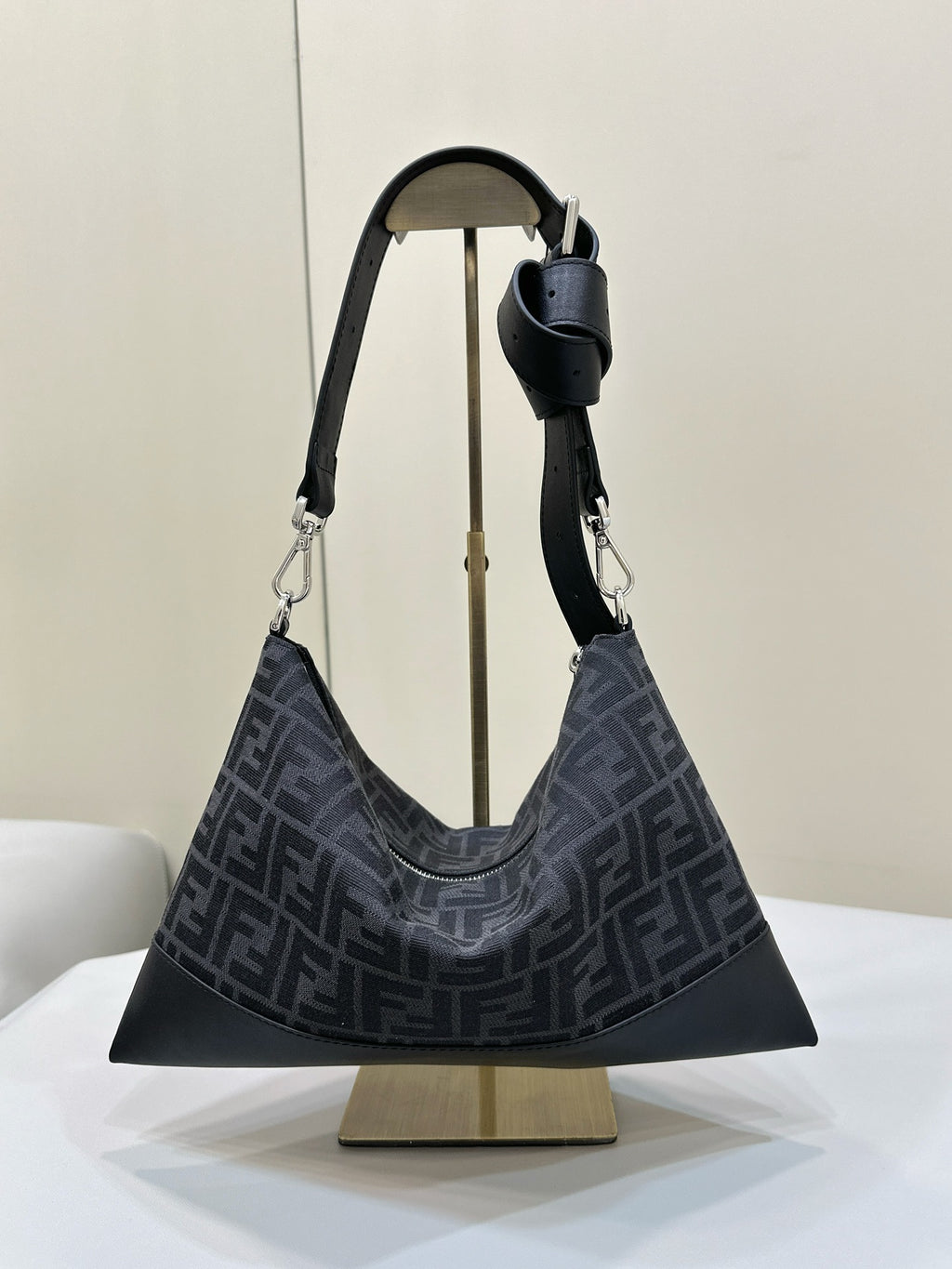 FENDI Slim FF Jacquard Messenger Bag