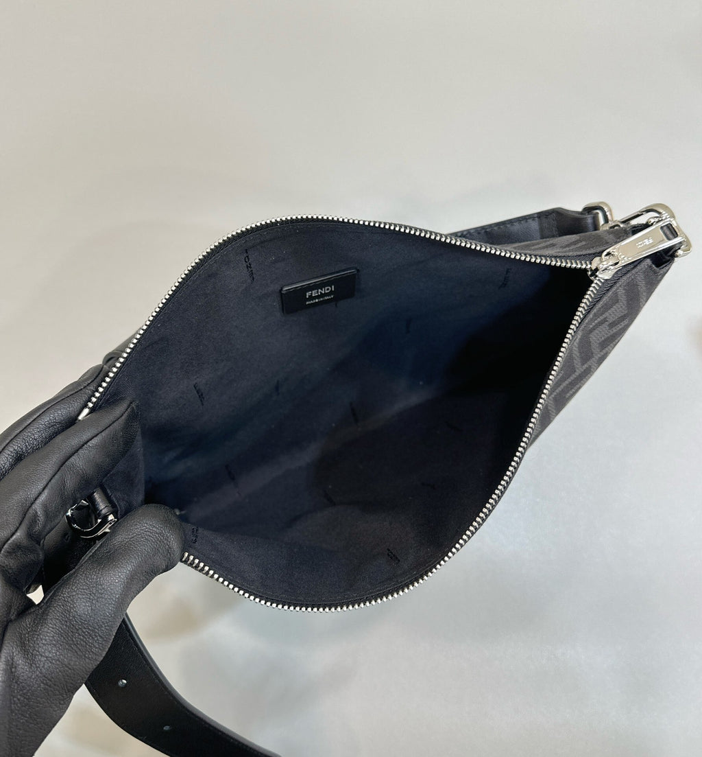 FENDI Slim FF Jacquard Messenger Bag