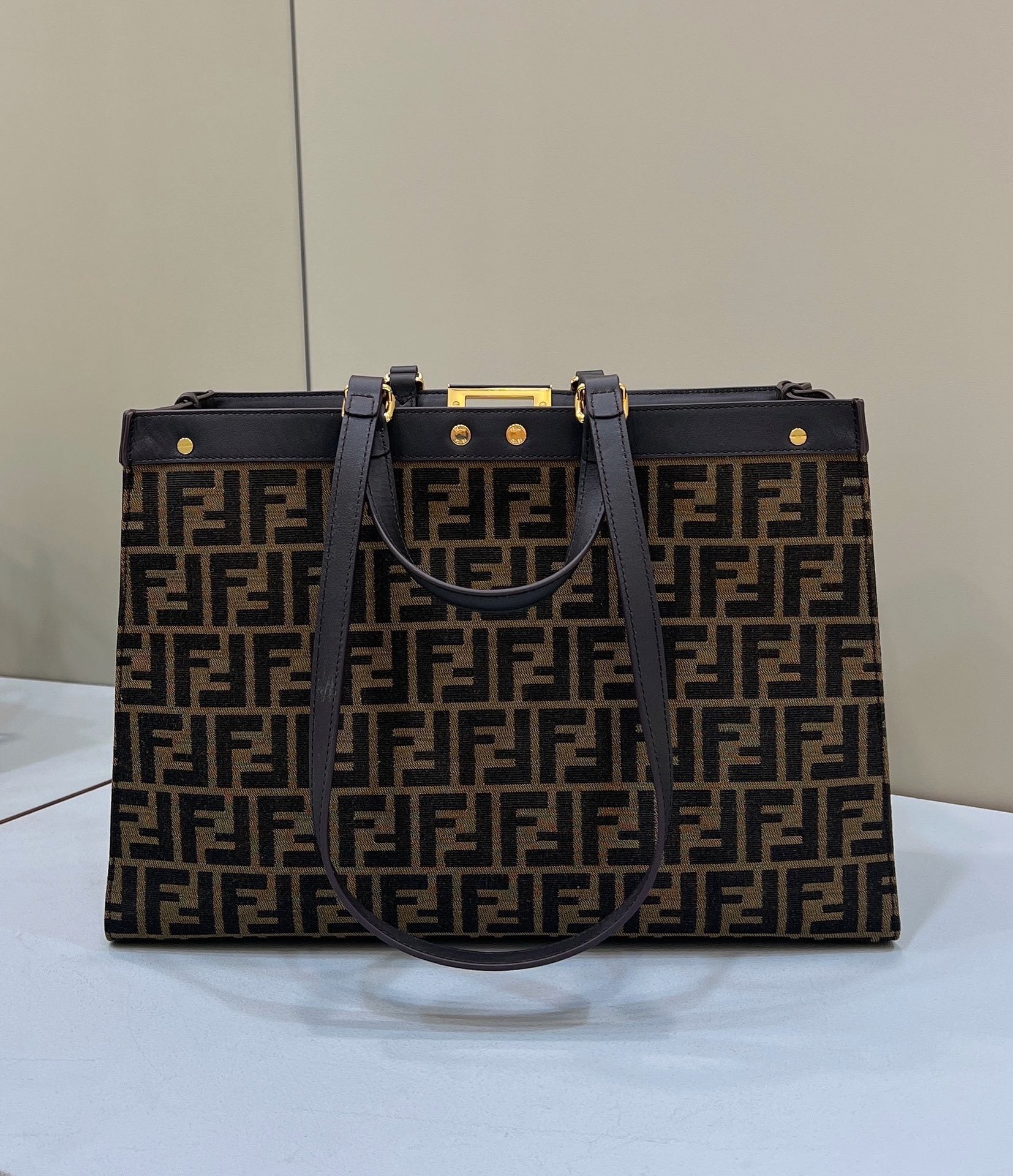 FENDI FF Canvas Tote Bag