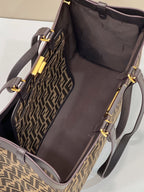 FENDI FF Canvas Tote Bag