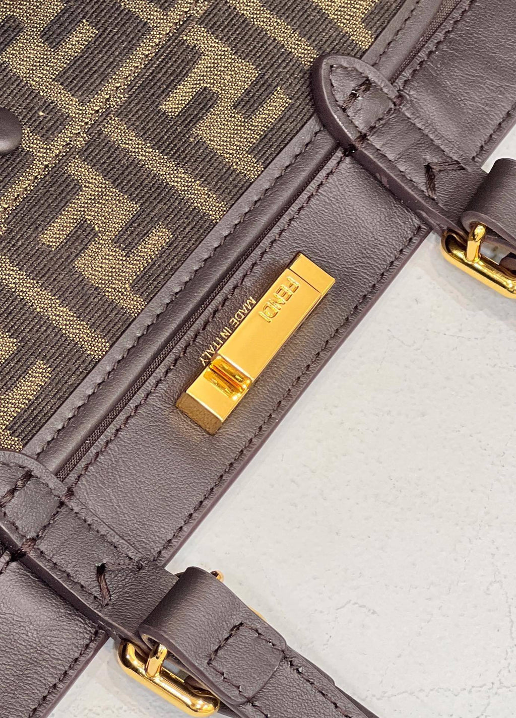 FENDI FF Canvas Tote Bag