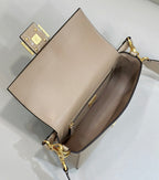 FENDI Baguette Medium Croc-Embossed Handbag