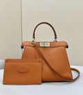 FENDI Peekaboo Medium Leather Handbag