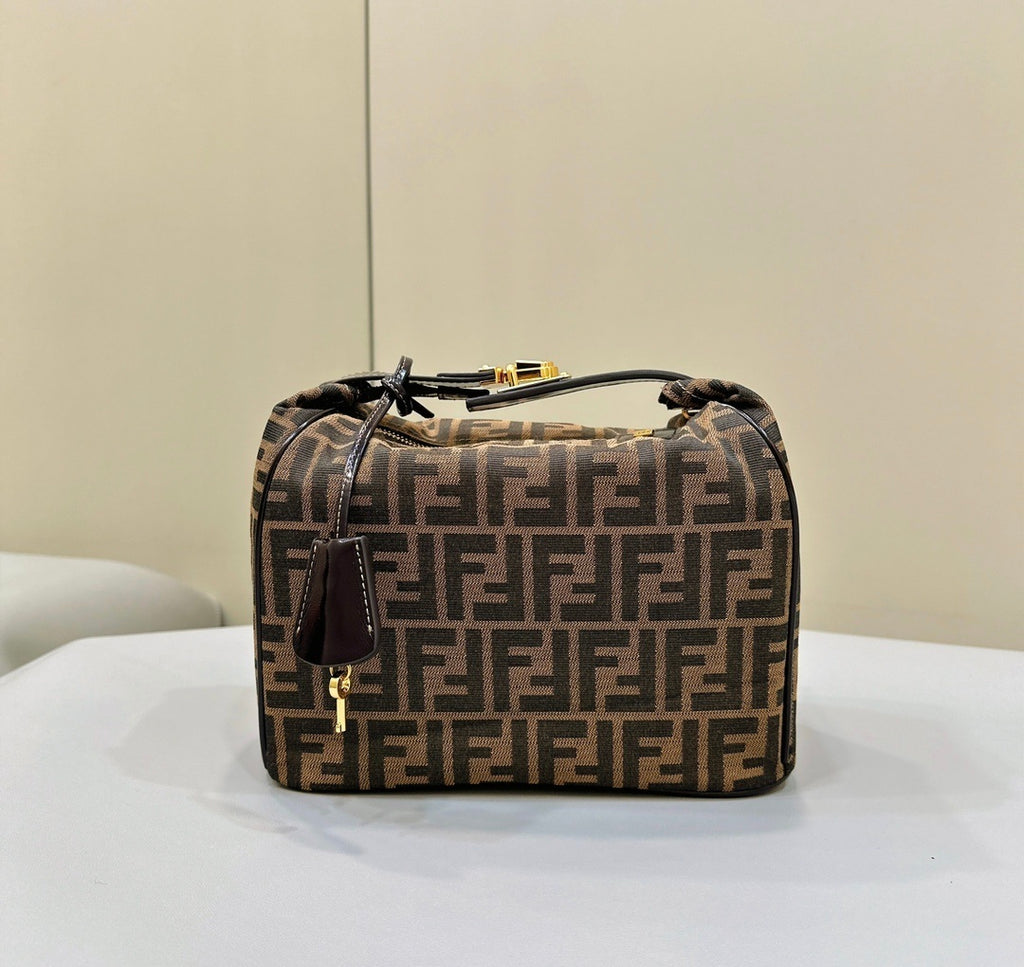 FENDI Vintage-Style FF Lunch Box Bag