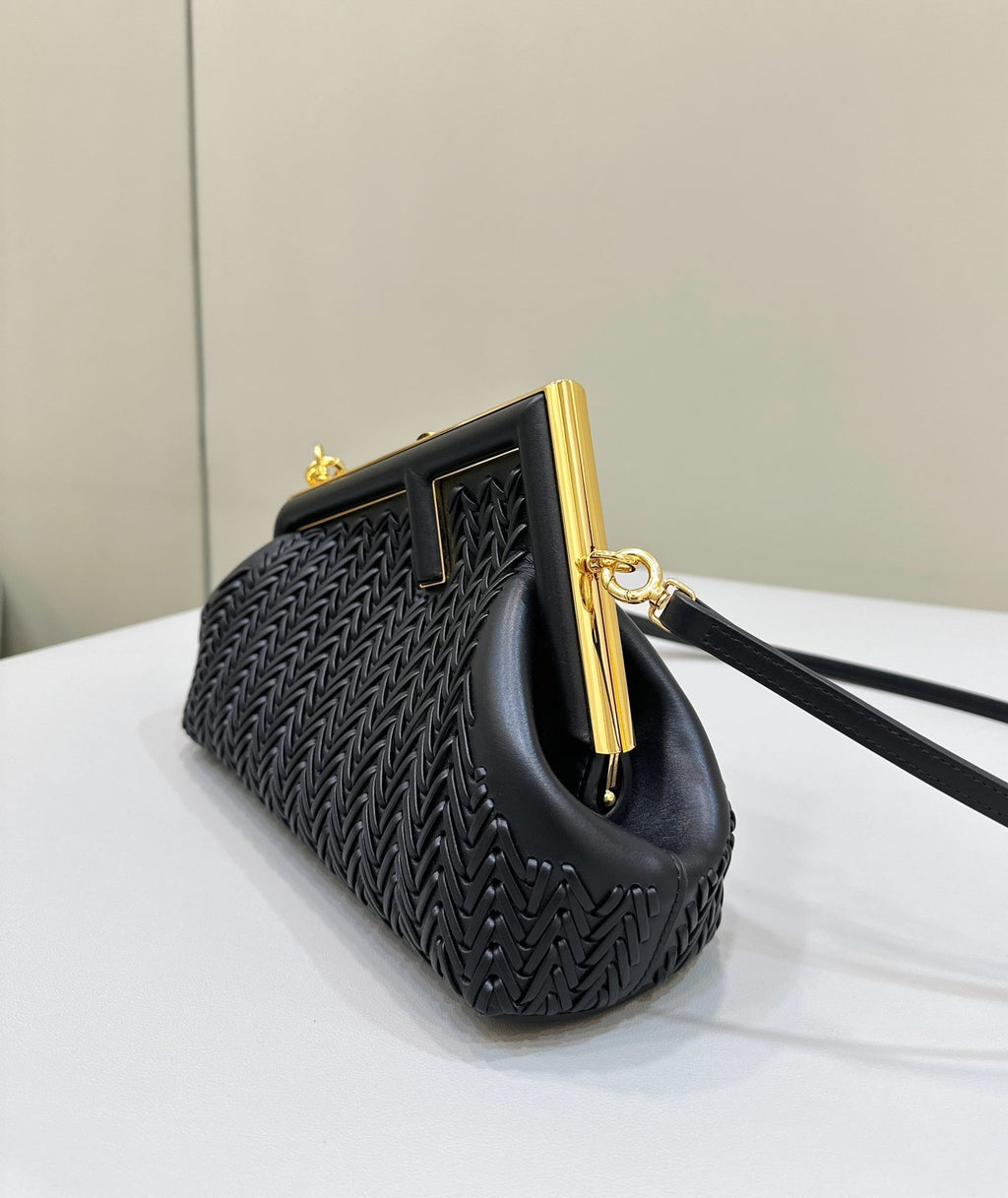 FENDI First Series Woven Leather Handbag