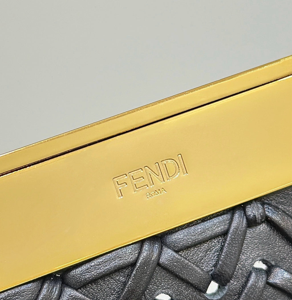 FENDI First Series Woven Leather Handbag