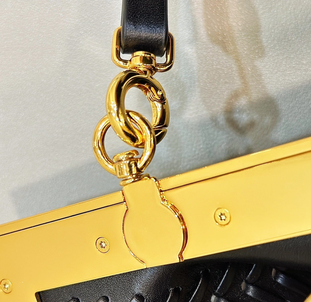 FENDI First Series Woven Leather Handbag
