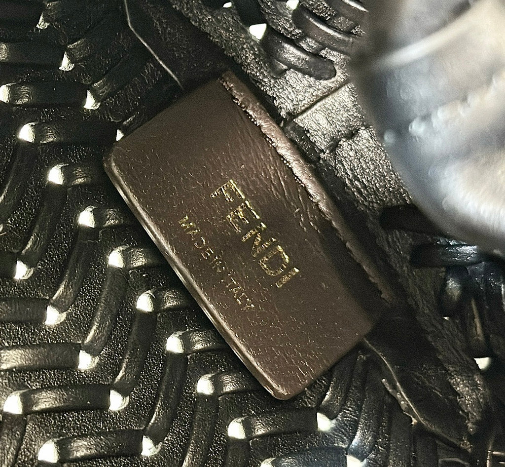 FENDI First Series Woven Leather Handbag