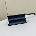FENDI Peekaboo ISeeU Woven Leather Petite Handbag